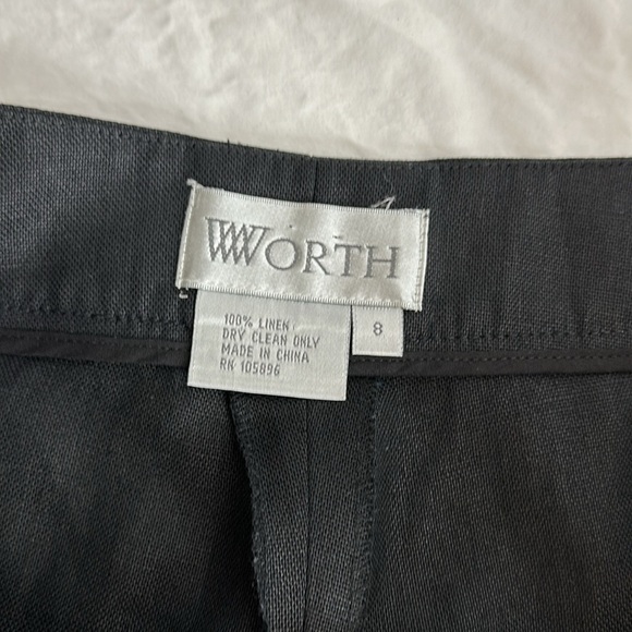 Worth Short Sleeve 100% Linen Two Piece Pantsuit - Picture 13 of 13